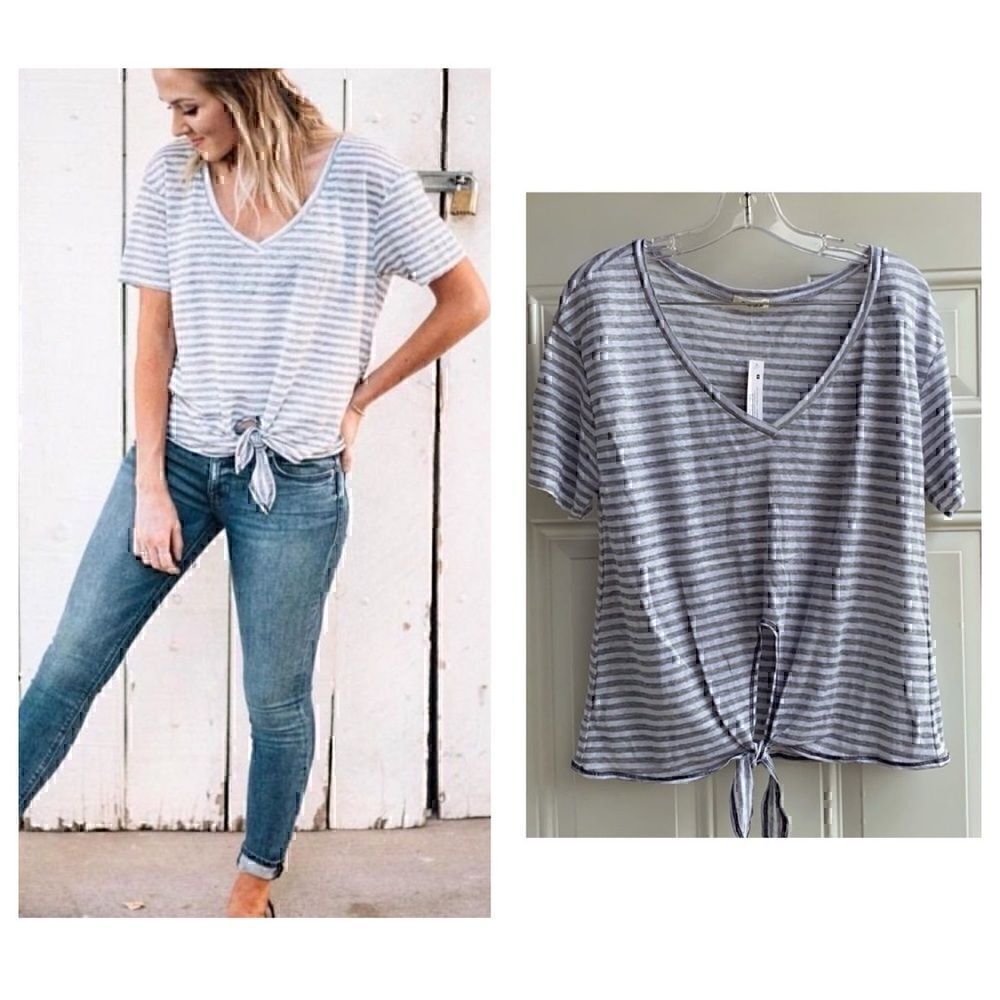 NWT LAmade Tori  Tee Tie  Linen Crop Small